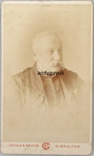 CDV MILITARY OFFICER CAVILLA & BRUZON GIBRALTAR ANTIQUE PHOTO ROYAL ARTILLERY