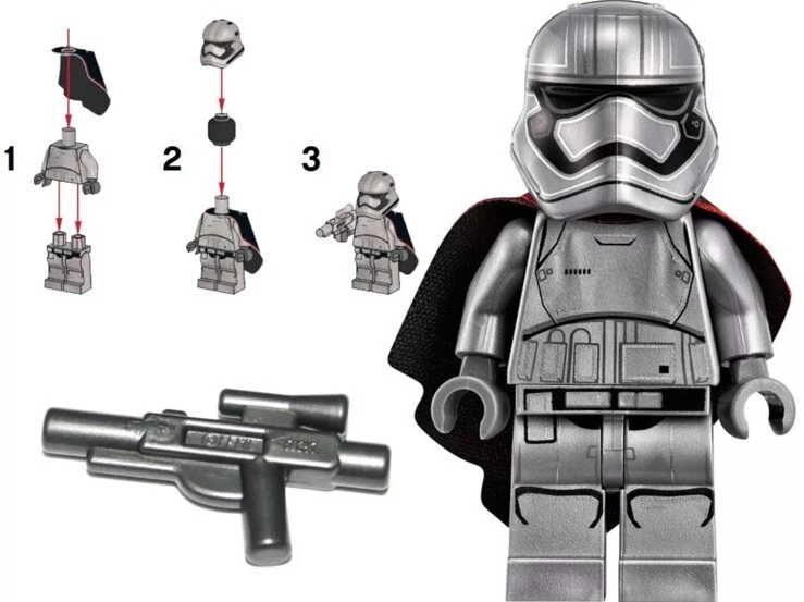 LEGO Star Wars Capitana Phasma Minifigura sw0684 75103 Transportador Primer Orden Foto 3 de 3