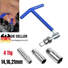 Z&uuml;ndkerzenschl&uuml;ssel Set 14/16/21mm Kerzenschl&uuml;ssel Steckschl&uuml;ssel Satz Nuss 4tlg