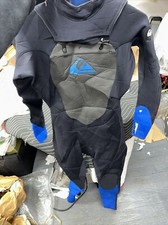 Quiksilver Syncro 3/2 Wetsuit Chest Zip Size L Blue/Black