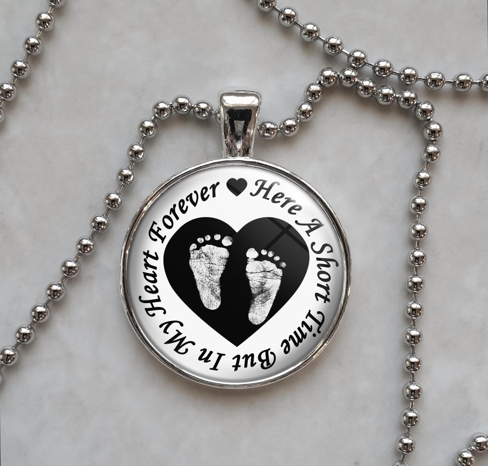 Choose Color Heart Forever Infant Loss Stillbirth Miscarriage Pendant ...