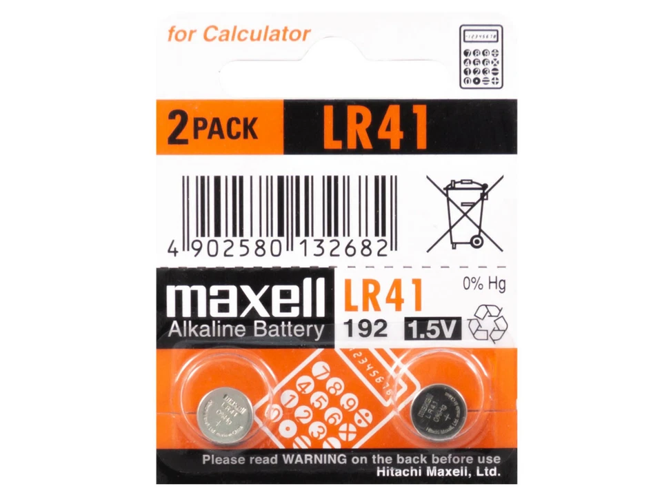 2 x Maxell AG3 LR41 192 1.5V Pila Batteria Battery Blister Button Coin Cell