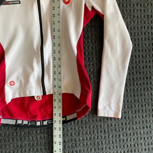 Women’s Castelli Jacket Windstopper Red White S Full Zip Cycling Rosso Corsa - Picture 11 of 13