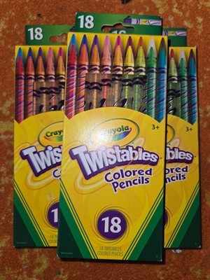 1 x Crayola Twistables Colored Pencils Pack Of 18 Brand New Free Shipping
