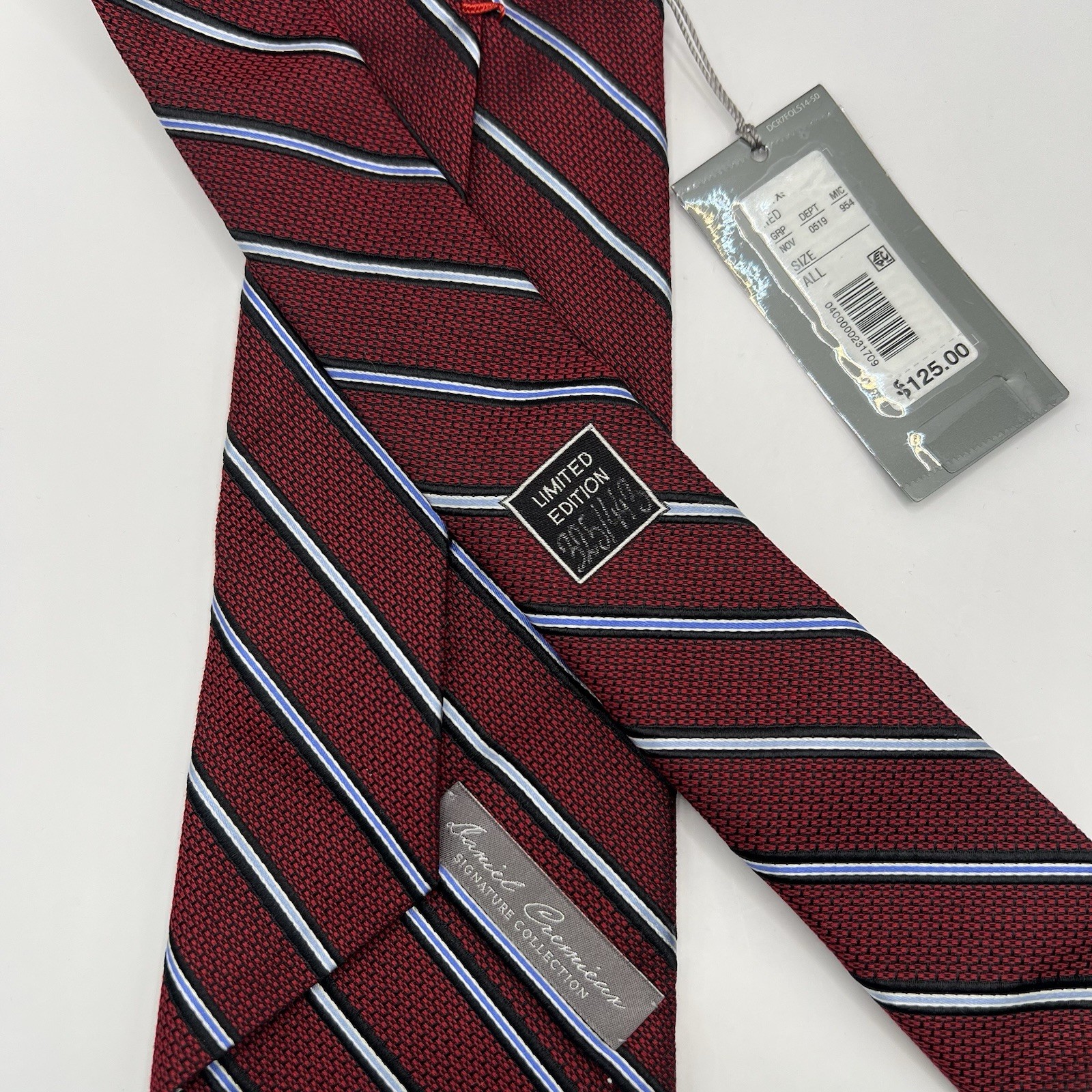 Daniel Cremieux Limited Edition Silk Blend Seven Fold Tie Multi Handmade Italy