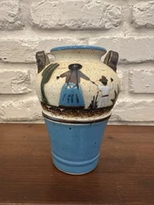 Beautiful 6" Tonala  Mexican Vase Mother and Child Handcrafted Folk Art