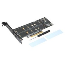 LM414 Dual M.2 NVMe to PCIe 5.0/4.0/3.0 Adapter Card, 2-Drive NVMe SSD PCI