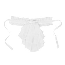 Soft Fabric White False Collar Women Noble Ruffled Layered Renaissance Style