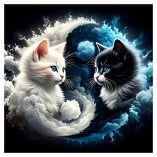 hill froeistung Cat Diamond Art Painting Kits for Adults, 30x30 cm, HF-A099