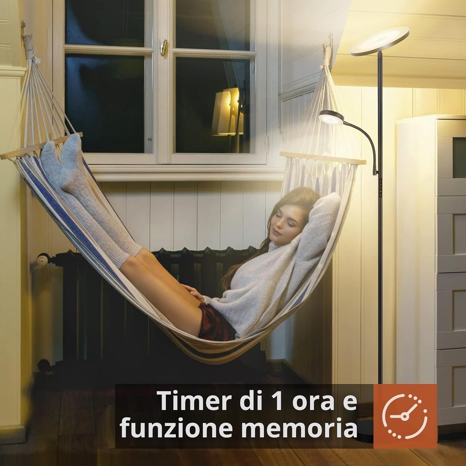 OUTON Lampada da Terra LED, 42W/3600LM 126 LED Lampada da Pavimento Moderna con foto 6