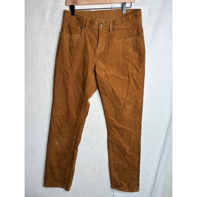 Brooks Brothers Mens Brown Corduroy 5-Pocket Pants 32x30 Stretch Cotton Blend