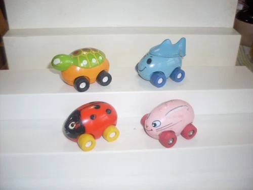 Vintage Tonka Gigglers Egg Shaped Cars Hong Kong 1970’s Lot Of 4