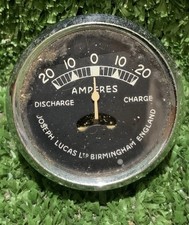 Rare Lucas amperes amp Guage Car Mancave  Birmingham Automobilia petrol Garage