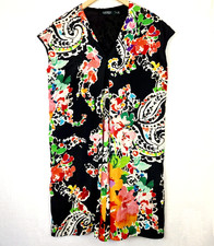 Lauren Ralph Lauren Dress Womens 8P Petite Multicolor Floral Boxy Flowy