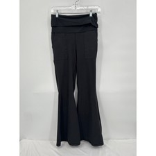 Offline by Aerie Black The Hugger Foldover Flare Hi Rise Leggings Medium Short