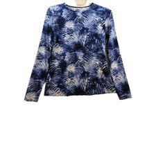 Lands End Rash Guard Swim Shirt Women's Size S -Crew Neck Long Sleeve Beach Top