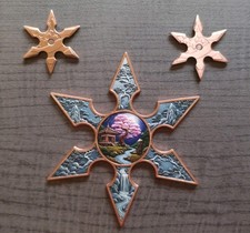 1 oz Copper .999 Tobamint Shuriken Coin & 2, 5 Gram  Limited Edition Shiriken