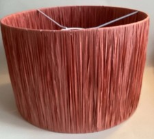 Salmon Pink Large Ceiling Pendant Raffia Lampshade Lighting Lightshade  30cm