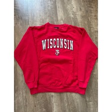 University of Wisconsin Badgers Embroidered Sweatshirt Size Large