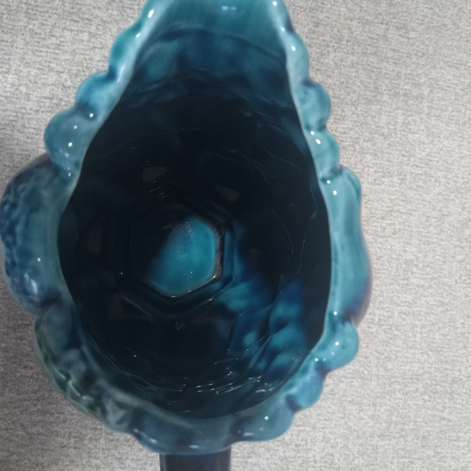 Кувшин на ножках Inarco синий/зеленый 6 дюймов E-2429 виноград, груши, персики, яблоки - Изображение 3 из 4