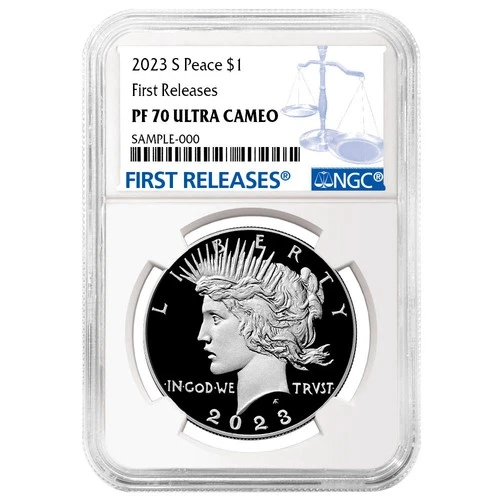 2023-S Proof $1 Peace Silver Dollar NGC PF70UC FR Blue Label