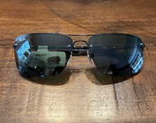 NWT RayBan RB3607 002/71 Sunglasses Half Rim Black Dark Green Lens 61-15-140