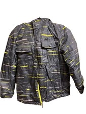 Boys Zeroxposur Winter Jacket, Size Medium 7/8 Gray/black/Yellow