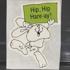 VINTAGE 80  S EASTER BUNNY STICKER