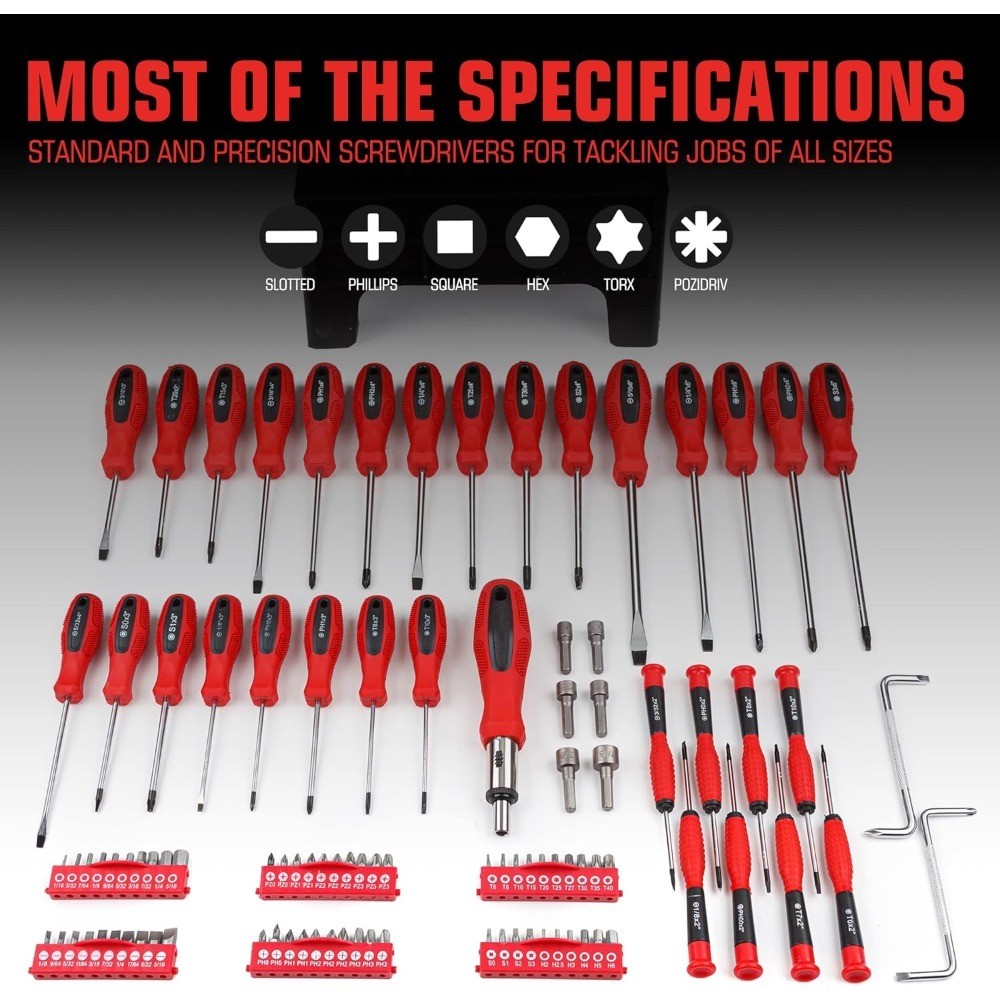 Precision Magnetic Screwdriver Set with Storage Rack Magnetizer Demagnetizer