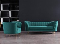 Wohnlandschaft Relax Samt Sitz Design Couch Lounge Sofagarnitur 3+1 Sitzer MöBel