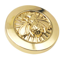 Embossed Bumblebee 50 Metal Buttons Gold or Silver, 20 mm Small or 25 mm Large