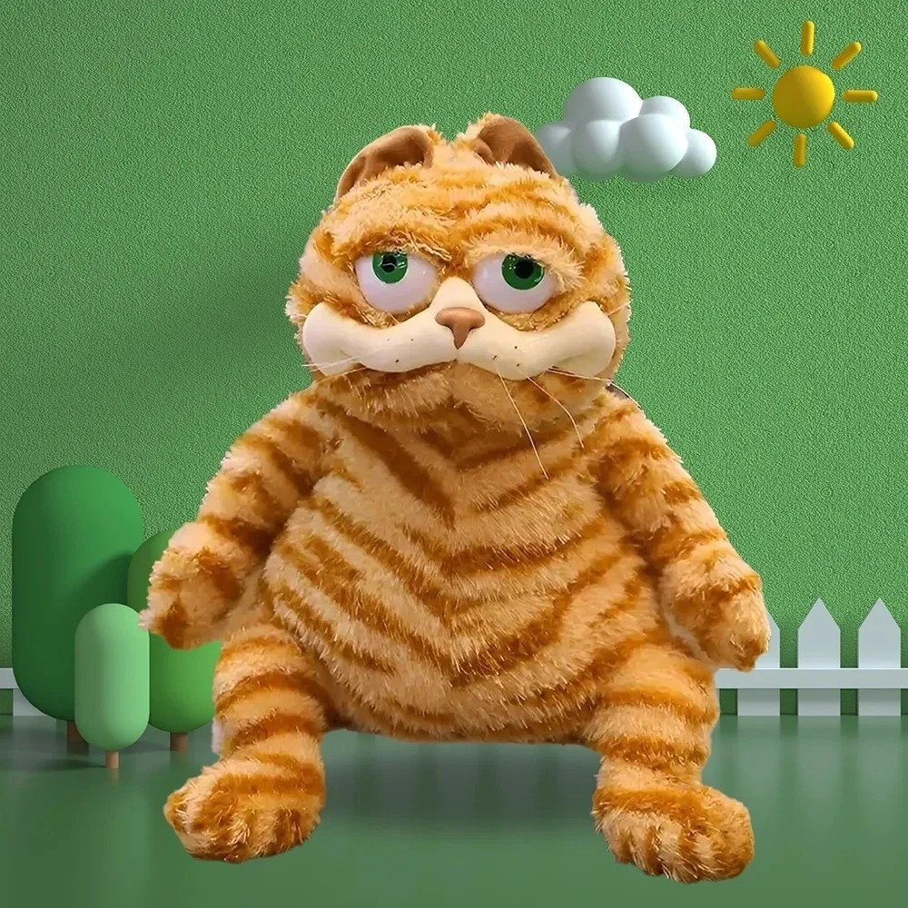 17" Fat Orange Cat Plush Toy &ndash; Super Soft Lazy Kitty Stuff