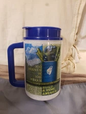Vtg WHIRLEY THERMO Hot & Cold Plastic Beverage Travel Mug Maxwell House
