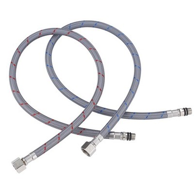 20'' Bathroom Faucet Hose, Braided Nylon cUPC Supply Lines 3/8'' Female Compres...