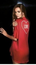 Victoria's Secret LOVE Satin Red Kimono Robe Sz OS NEW