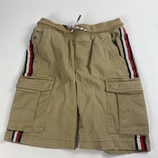 Tommy Hilfiger Boys 7 Pull On Shorts Medium Khaki Drawstring Cargo
