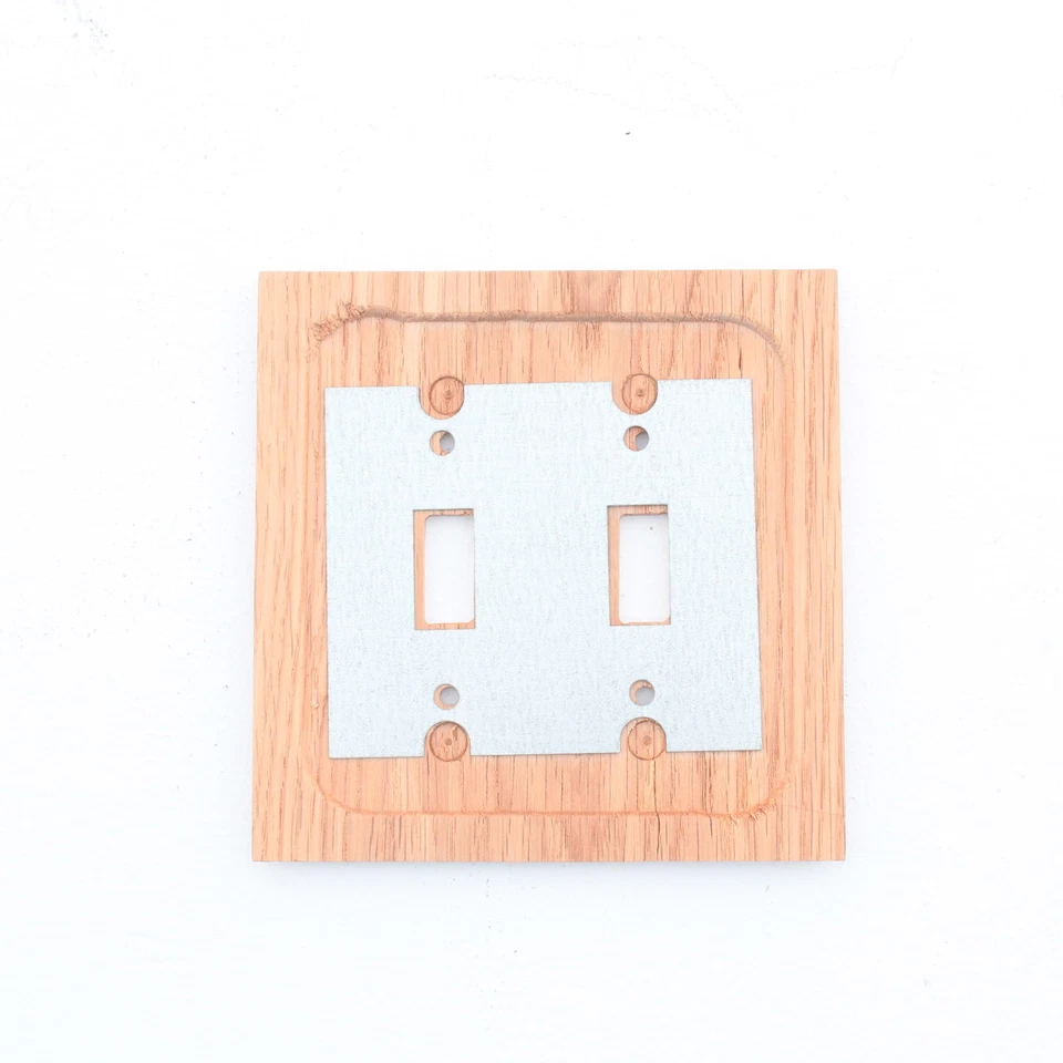 5 Leviton OAK Finished 2G Toggle Switch Cover Wallplate Switchplates 89209-OAK - Image 3 of 4