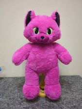 Build A Bear Midnight Glow Kitty Plush Pink Cat Halloween - Eyes Glow in Dark 
