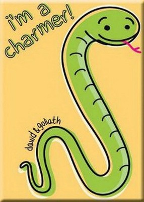 David and Goliath I'm A Charmer Ata-Boy Licensed Snake Humor Magnet 26883DG