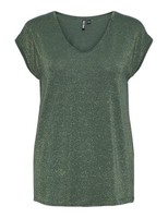 Tee Lurex Streifen Von Pieces, Pcbillo, Schwarz, Damenoberteil