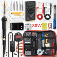80W Soldering Iron Kit Electronics Welding Irons Solder Tools With multimeter