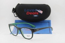 NEW RAY-BAN RB 7191 8142 MATTE BLACK GREEN AUTHENTIC EYEGLASSES 53-19