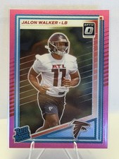 2025 Panini Donruss - Rated Rookie Jalon Walker #344 Optic Preview Pink Prizm RC
