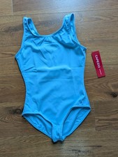 Capezio TB142C Team Basics Tank Leotard Medium Childs Light Blue NWT