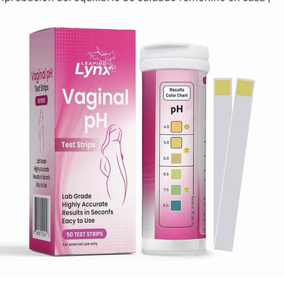 Leaping Lynx Vaginal pH Test Strips 50 Lab Grade Easy Use Color Chart