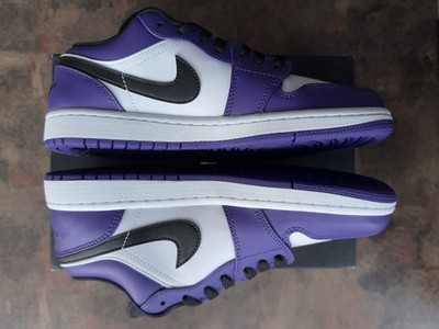 Nike Air Jordan 1 Low  Court Purple White  US 8 / EU 41