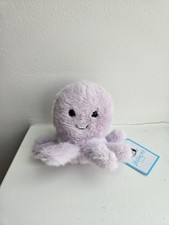 Jellycat Fluffy Octopus  Tiny 3.5 inches with tags Authentic - shipping from US