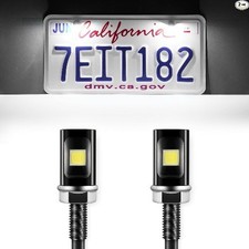 Super Bright Xenon White License Plate Light, Waterproof Black Aluminium Holder,