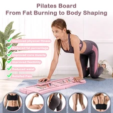 6-in-1 Pilates Board Reformer Kit, Multifunctional Foldable Home Pilates Equipme