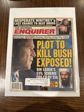 2001 October 23 National Enquirer George W. Bush Osama Bin Laden Whitney Bg/Brd!